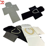Square Necklace Travel Roll Bag Velvet Jewelry Storage Case