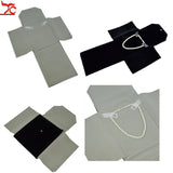 Square Necklace Travel Roll Bag Velvet Jewelry Storage Case