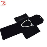 Square Necklace Travel Roll Bag Velvet Jewelry Storage Case
