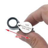 Foldable 14x HD Geological Magnifying Glass with PU Leather Bag