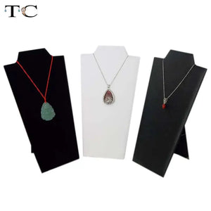 Velvet Leather Necklace Pendant Showcase Holder 12*23cm