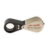 Glass Magnifier Eye Loupe with LED Light 10X 20X 30X
