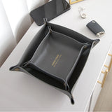 PU Leather Jewelry Storage Tray Necklace Bracelet Ring Box Display