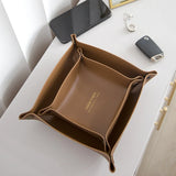 PU Leather Jewelry Storage Tray Necklace Bracelet Ring Box Display