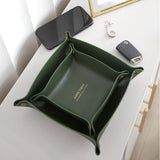 PU Leather Jewelry Storage Tray Necklace Bracelet Ring Box Display