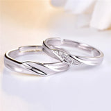 Love Promise Rings For Couples, Set of 2 Stainless Steel Wedding Rings