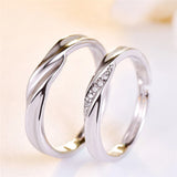 Love Promise Rings For Couples, Set of 2 Stainless Steel Wedding Rings