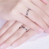 Love Promise Rings For Couples, Set of 2 Stainless Steel Wedding Rings