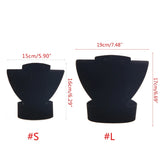 Velvet Jewelry Necklace Bust Earring Holder Stand Rack Display