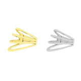 Geometric Ear Clip, Smooth Face Line Design, Folding Shrapnel Bone Hook