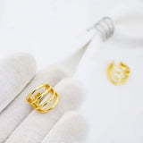 Geometric Ear Clip, Smooth Face Line Design, Folding Shrapnel Bone Hook