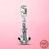 Heart Compass Dangle Charms Beads Pendant 925 Sterling Silver