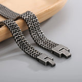 Men's Stainless Steel Mesh Chain Bracelet Rotre Wristband Jewelry