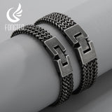 Men's Stainless Steel Mesh Chain Bracelet Rotre Wristband Jewelry