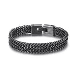 Men's Stainless Steel Mesh Chain Bracelet Rotre Wristband Jewelry