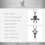 Bodybuilding Muscle Man Barbell Dumbbell Pendant Necklace Gym Fitness Jewelry