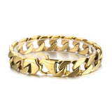 Fongten Gothic Cuban Chain Bracelet Men 316L Steel Link Wristband Bangle Jewelry