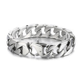 Fongten Gothic Cuban Chain Bracelet Men 316L Steel Link Wristband Bangle Jewelry