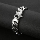 Fongten Gothic Cuban Chain Bracelet Men 316L Steel Link Wristband Bangle Jewelry