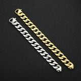 Fongten Gothic Cuban Chain Bracelet Men 316L Steel Link Wristband Bangle Jewelry