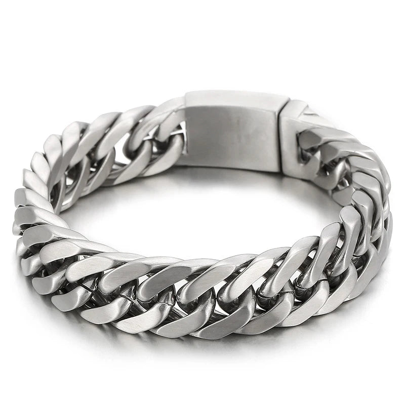 Fongten Polishing Chain Bracelet Retro Punk Jewelry