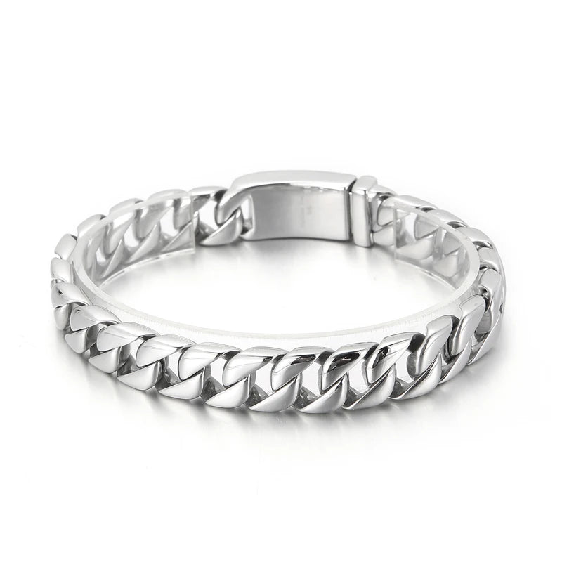 Fongten Multicolor Cuban Link Chain Bracelet for Men