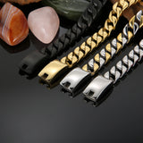 Fongten Multicolor Cuban Link Chain Bracelet for Men