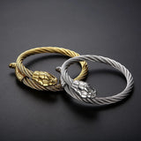 Punk Animal Snake Men's Chain Bracelet Stainless Steel Gothic Bangle