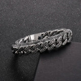 Punk Crub Bracelets Stainless Steel Vintage Cuban Link Chain Men's Bracelet