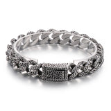 Punk Crub Bracelets Stainless Steel Vintage Cuban Link Chain Men's Bracelet