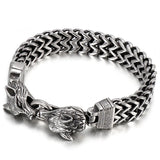 Punk Wolf Head Mesh Link Chain Men's Bracelet