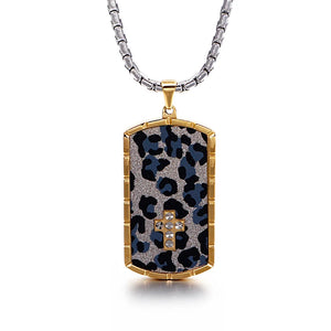 Fongten Retro Pendant Necklace Men Metal Dog Tags Chain Pendants Necklaces