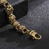 Fongten Tiger Bracelet Men Stainless Steel Charm Bangle Male Jewelry