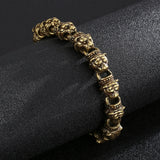 Fongten Tiger Bracelet Men Stainless Steel Charm Bangle Male Jewelry