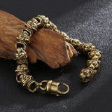 Fongten Tiger Bracelet Men Stainless Steel Charm Bangle Male Jewelry
