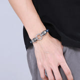 Skull Head Charm Box Chain Bracelet Punk Lovers' Jewelry