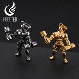 Fongten Sport Fitness Men Pendant Necklace Stainless Steel