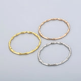 Stainless Steel Bamboo Cuff Bracelet Bangle
