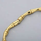 Stainless Steel Bamboo Cuff Bracelet Bangle