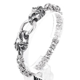 Fongten Stainless Steel Bracelet Irregular Armband Dragon Snake Skull