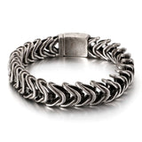 Vintage Snake Link Chain Bracelet Men Stainless Steel Punk Biker Charms Metal