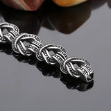 Vintage Weave Knot Link Chain Bracelet Rotre Stainless Steel Men Bangle
