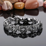 Vintage Weave Knot Link Chain Bracelet Rotre Stainless Steel Men Bangle