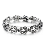 Vintage Weave Knot Link Chain Bracelet Rotre Stainless Steel Men Bangle