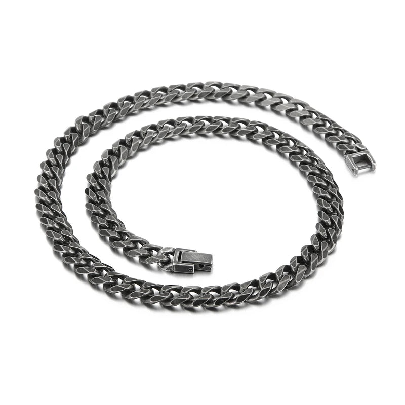 Fongten Wide Cuban Chain Hip Hop Men Necklace