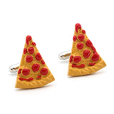 Pizza Cufflinks For Men Copper Yellow Cuff Links Wholesale