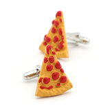 Pizza Cufflinks For Men Copper Yellow Cuff Links Wholesale