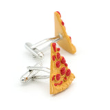 Pizza Cufflinks For Men Copper Yellow Cuff Links Wholesale