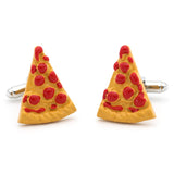 Pizza Cufflinks For Men Copper Yellow Cuff Links Wholesale