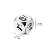 Food Dice Engraved Sushi BBQ Burgers Decision Gift